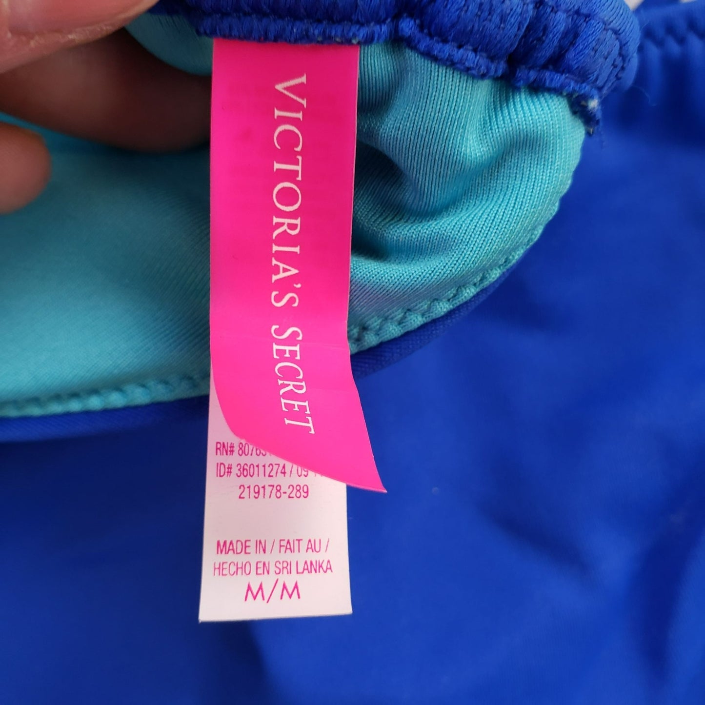 Victoria's Secret Bright Blue Bikini - Top Size M, Bottoms Size S.