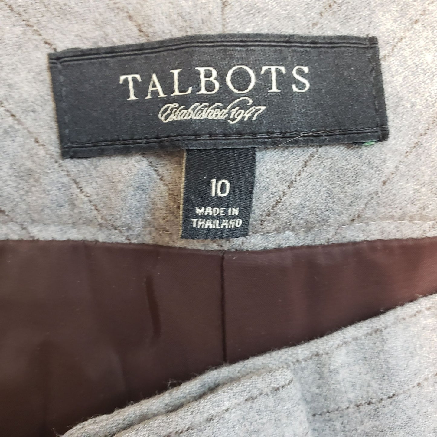 Talbots Wool Signature Fit Blend Pinstripe Trousers Size 10