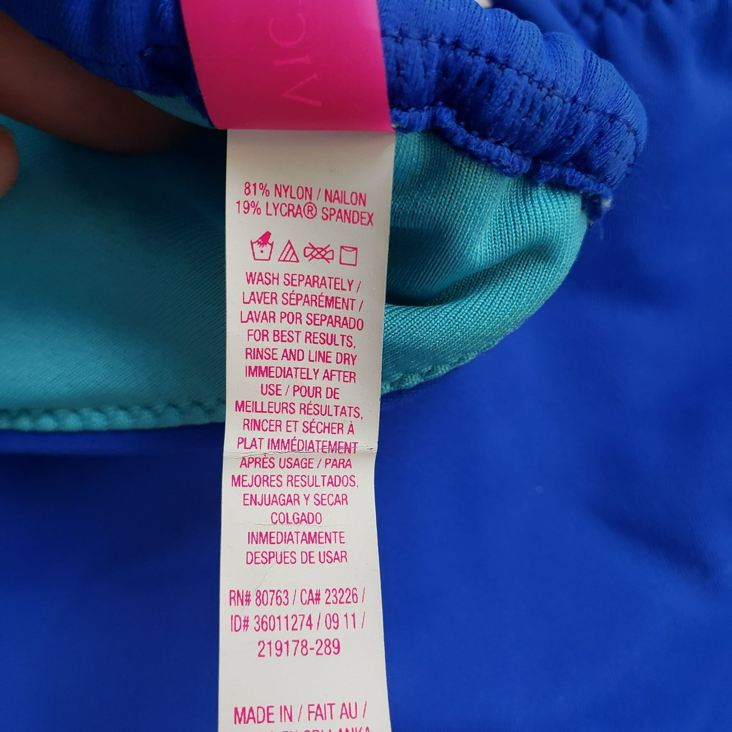 Victoria's Secret Bright Blue Bikini - Top Size M, Bottoms Size S.