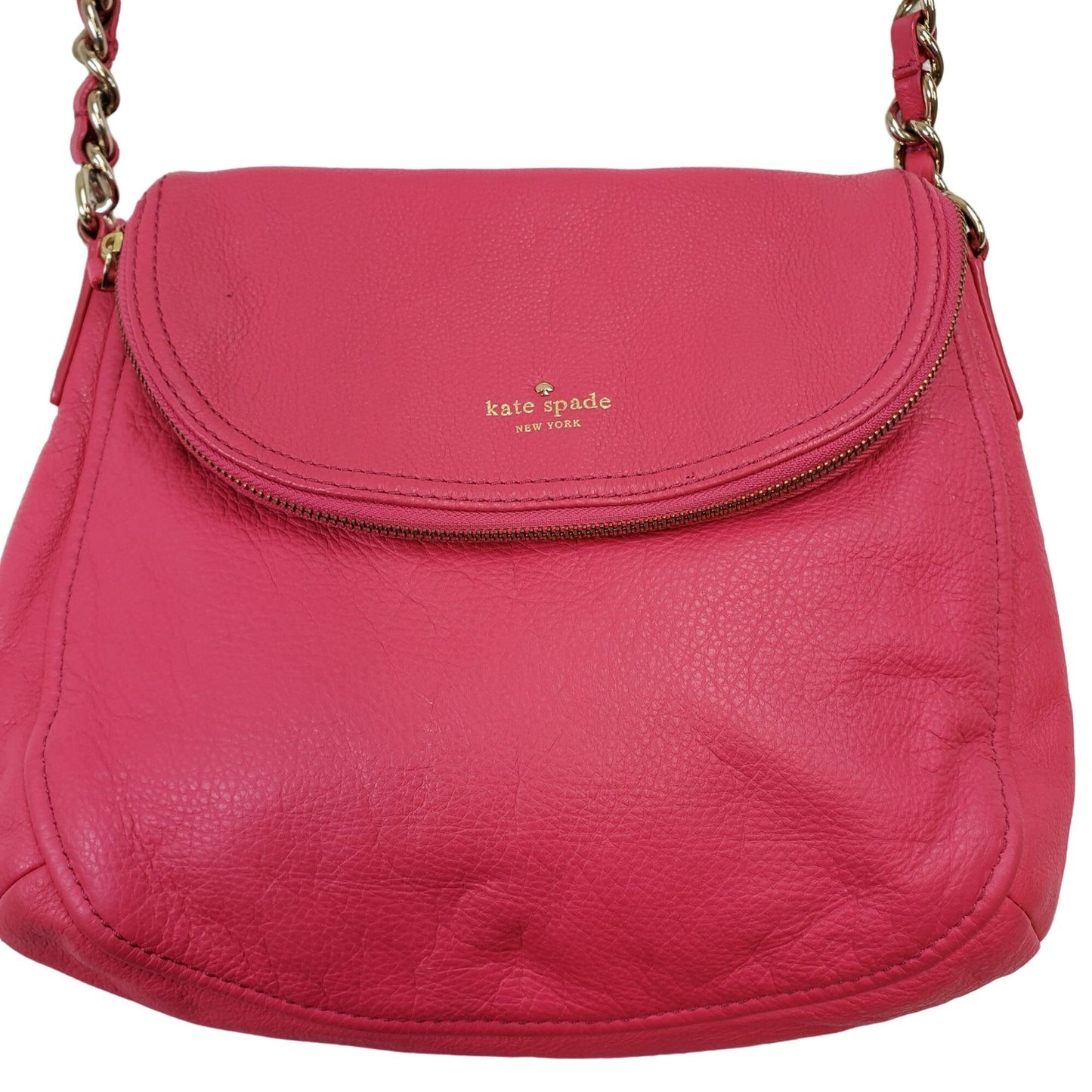 Kate Spade Pink Pebble Leather Shoulder Handbag