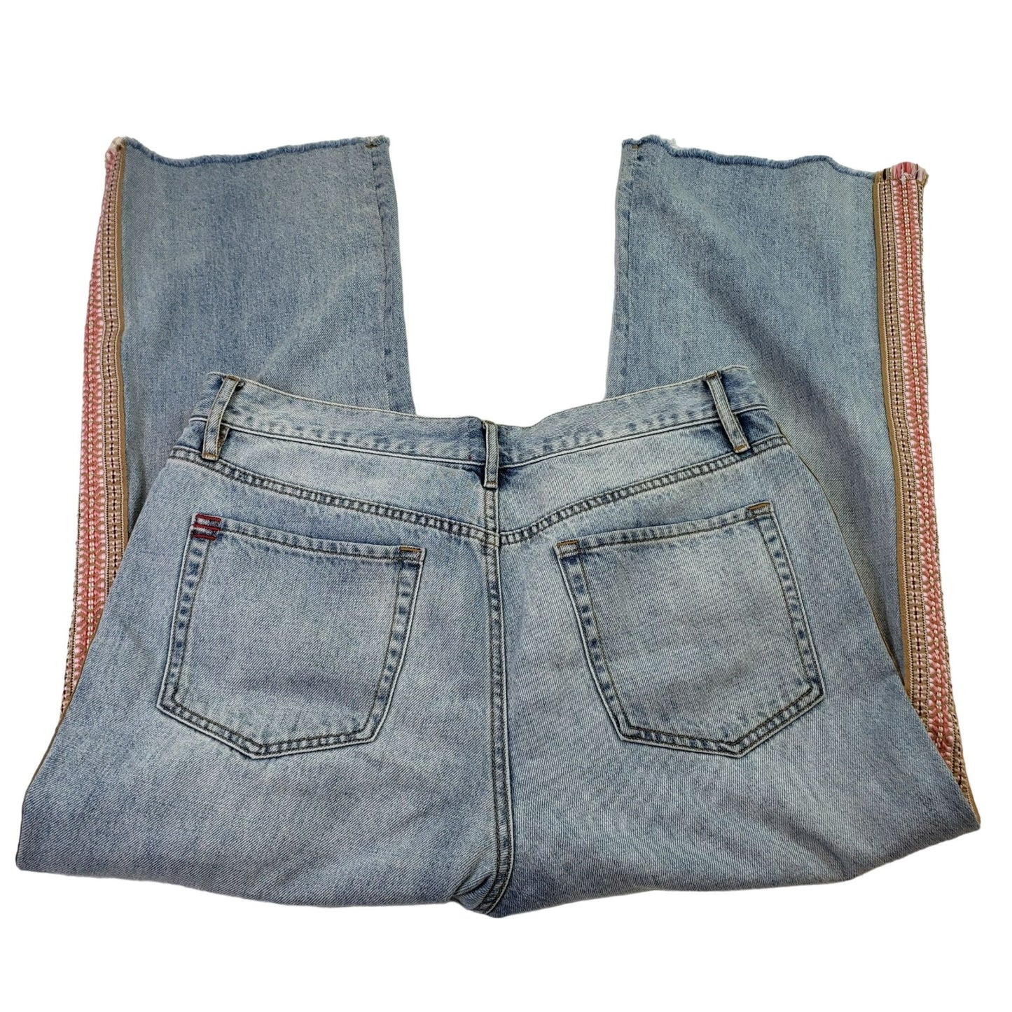 Urban Outfitters BDG Embroidered Wide Leg Raw Hem Jeans Size 32