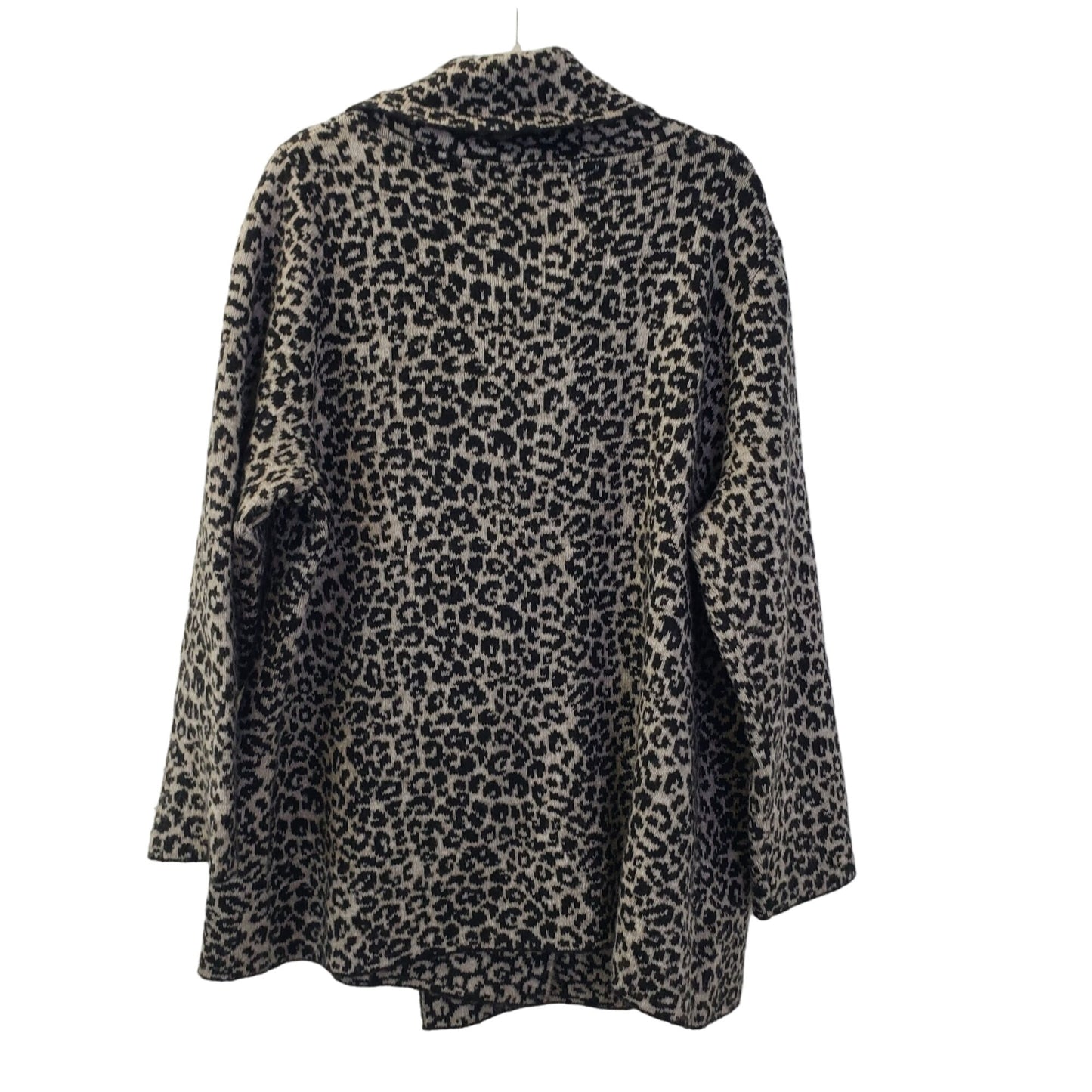 Christian Siriano Wool Blend Leopard Print Poncho Sweater Size 2X