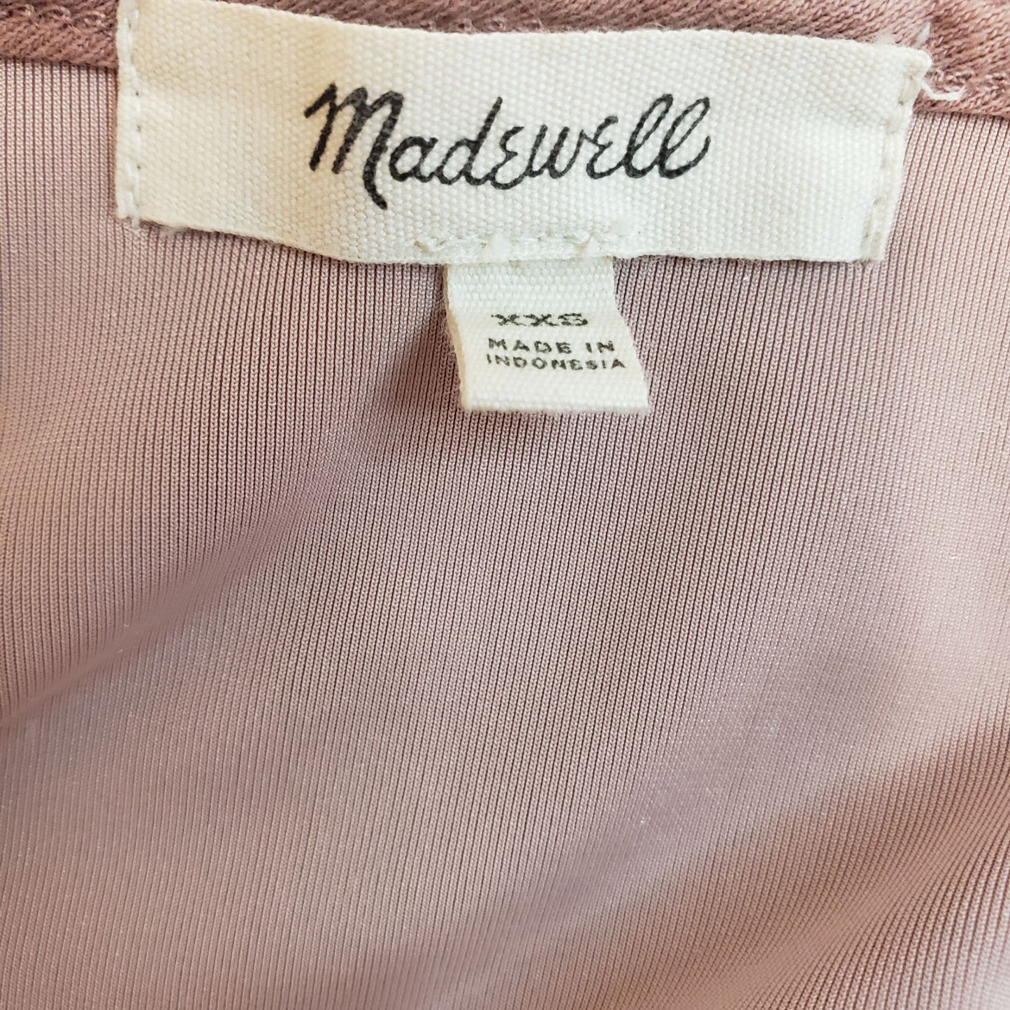 Madewell Crushed Velvet Long Sleeve Bodysuit Size XXS/XS