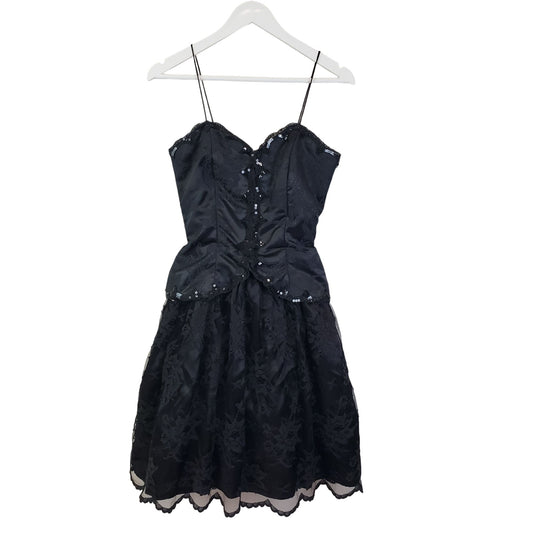 Scott McClintock Floral Satin & Lace Tulle Cocktail Dress Size 4