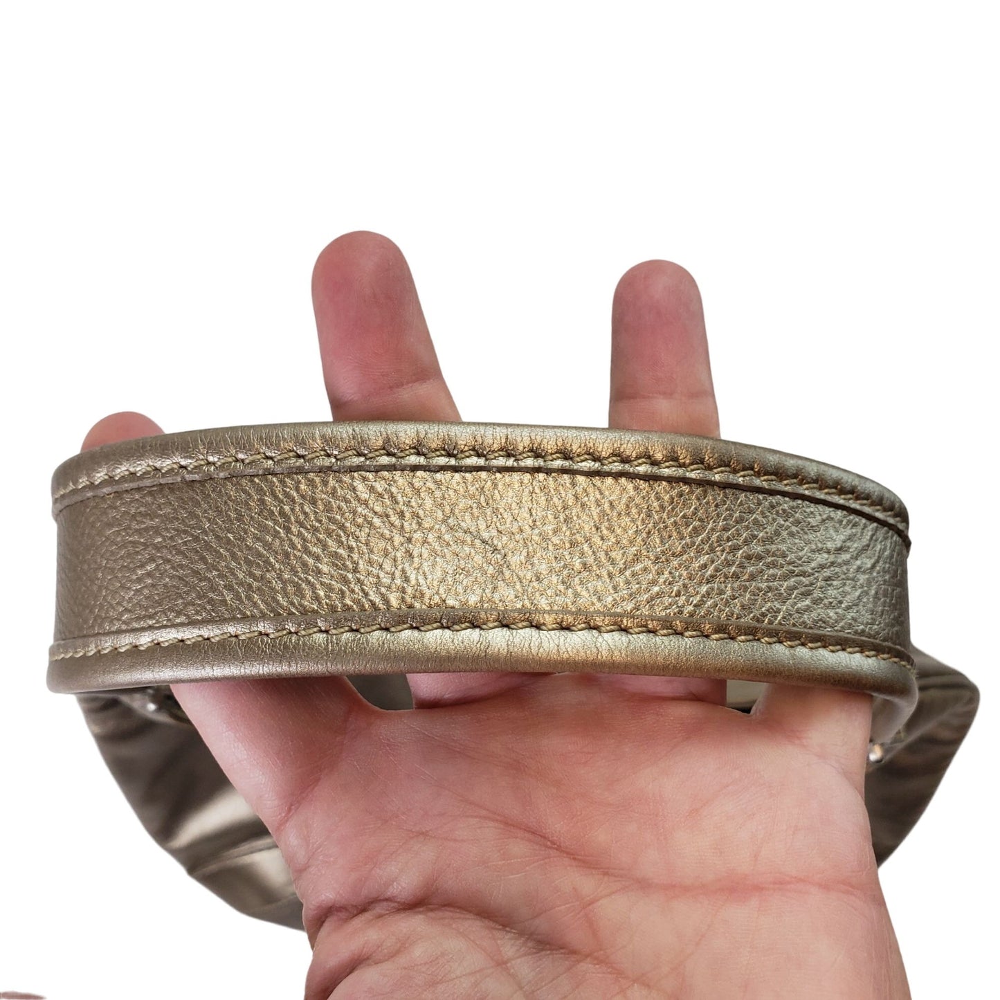 Michael Michael Kors Gold Metallic Leather Boho Handbag