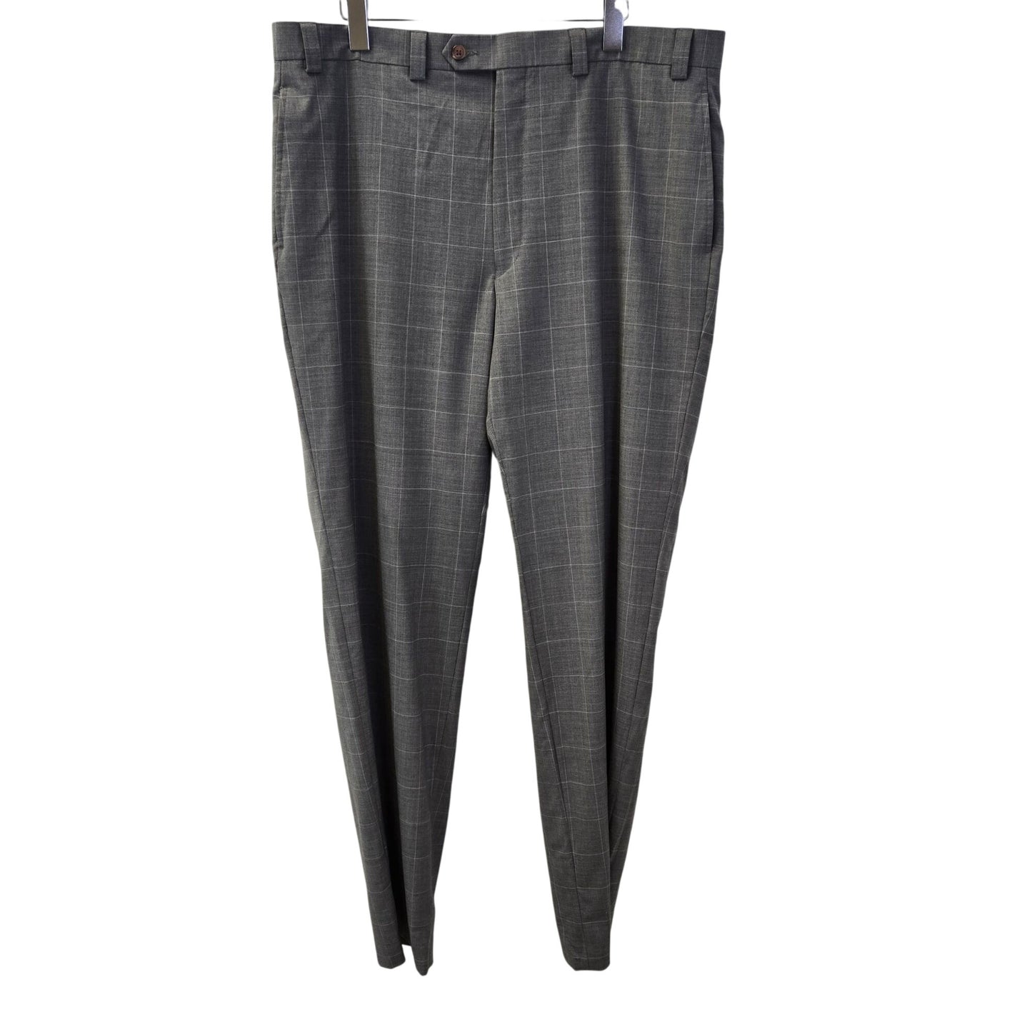 Lauren Ralph Lauren 100% Wool Windowpane Plaid Trouser Pants Size 38x34