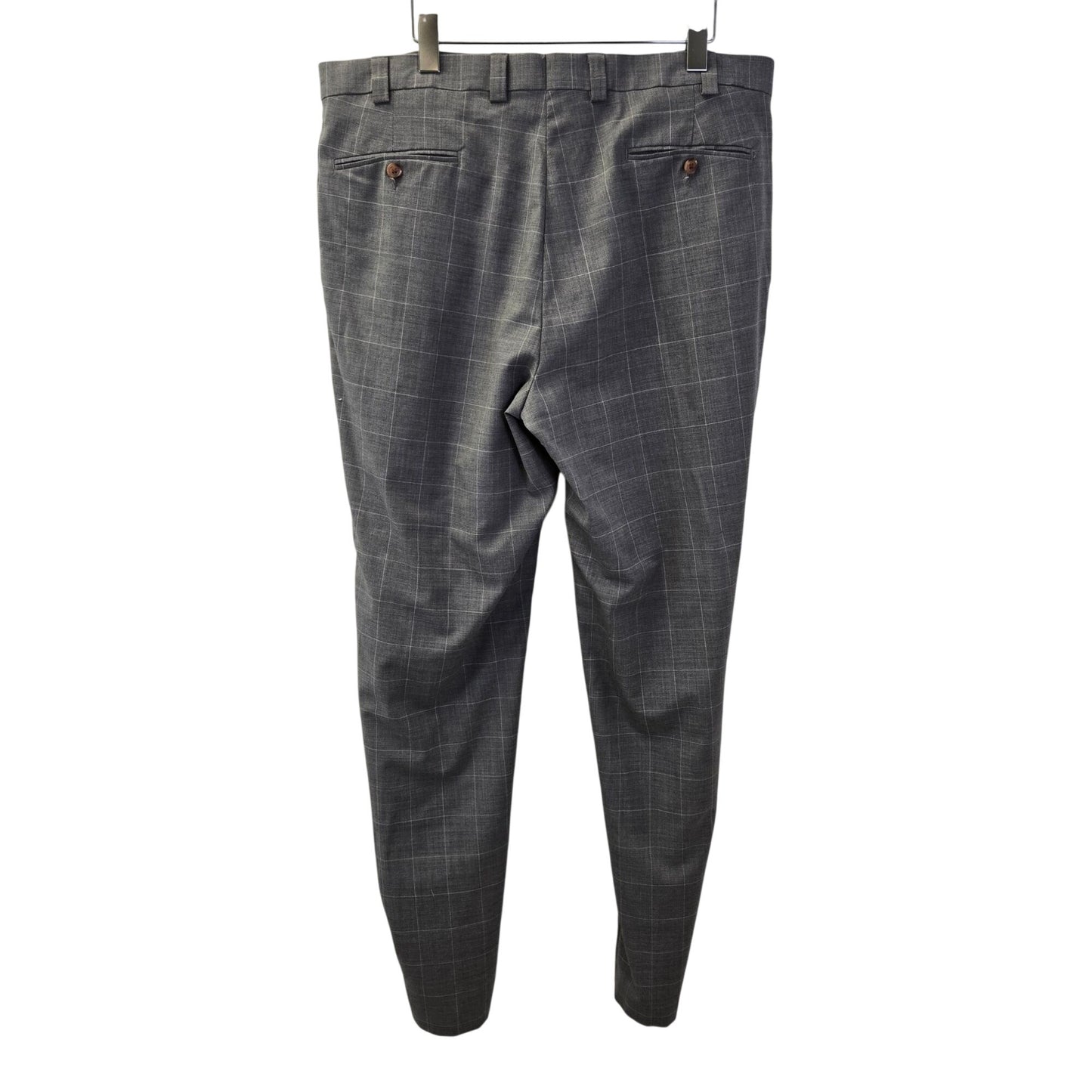 Lauren Ralph Lauren 100% Wool Windowpane Plaid Trouser Pants Size 38x34