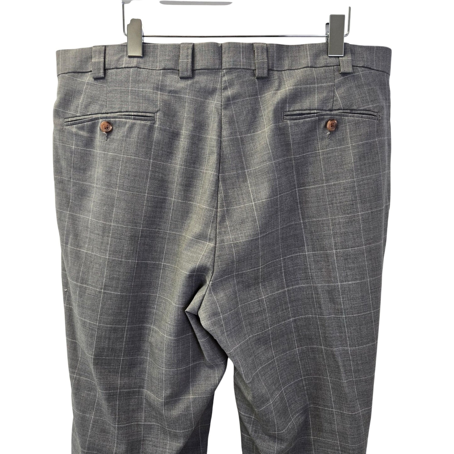 Lauren Ralph Lauren 100% Wool Windowpane Plaid Trouser Pants Size 38x34
