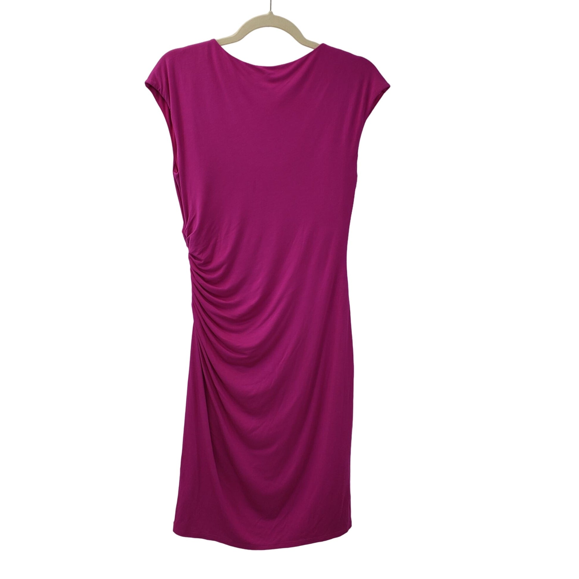 Ann Taylor Side Ruched Drape Neck Dress Size 4 theuntamedthread.com Ann Taylor Side Ruched Drape Neck Dress Size 4 theuntamedthread.com