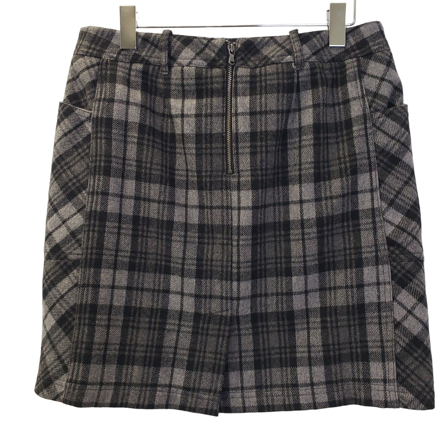 Eddie Bauer Wool Blend Plaid Mini Skirt Size 8