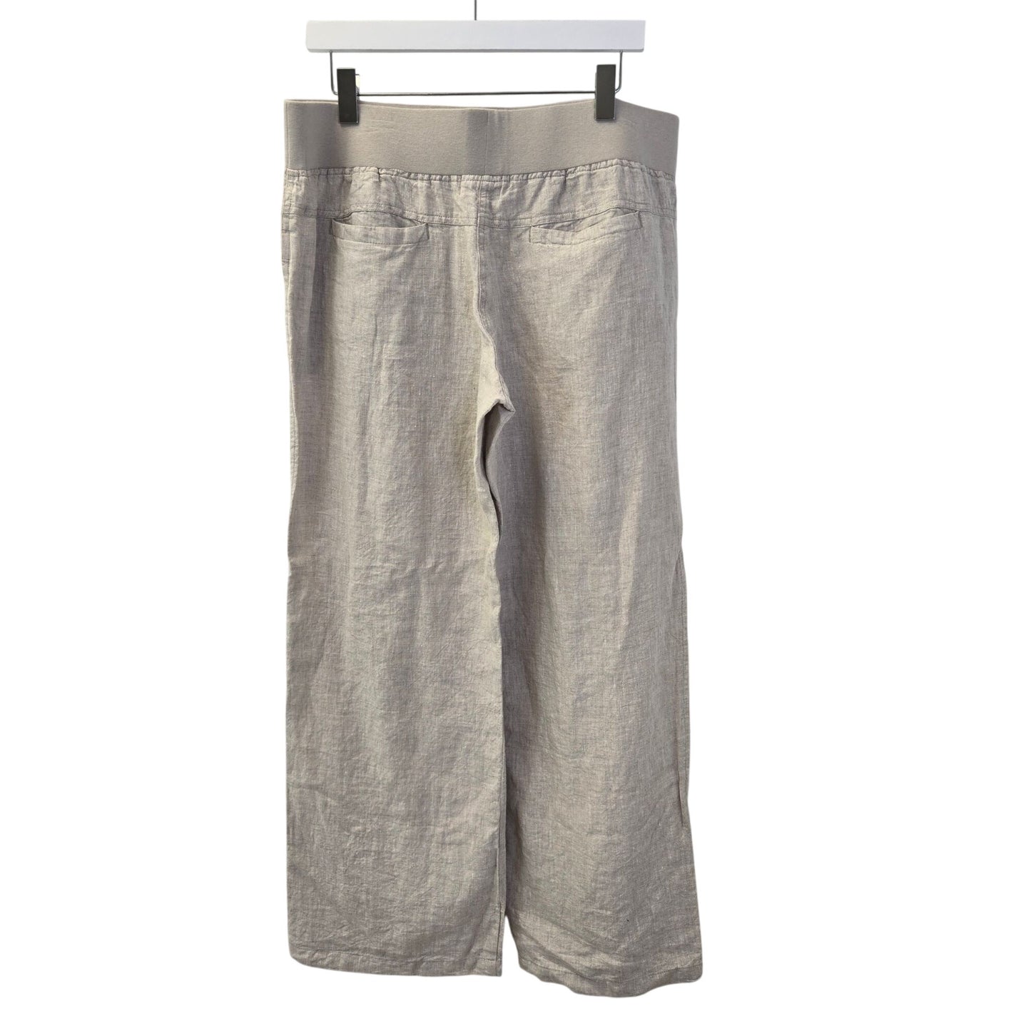 Allen Allen 100% Linen Wide Leg Pull On Pants Size XL