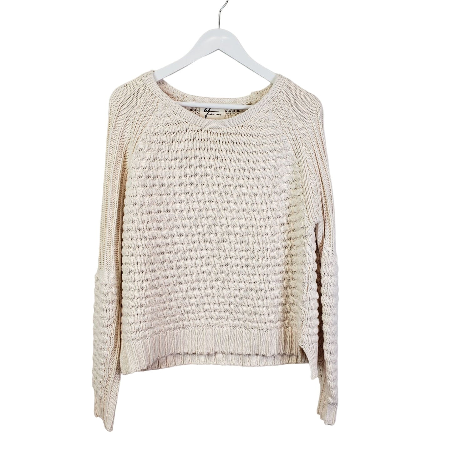 Andrea Jovine Mixed Knit Sweater Size Medium