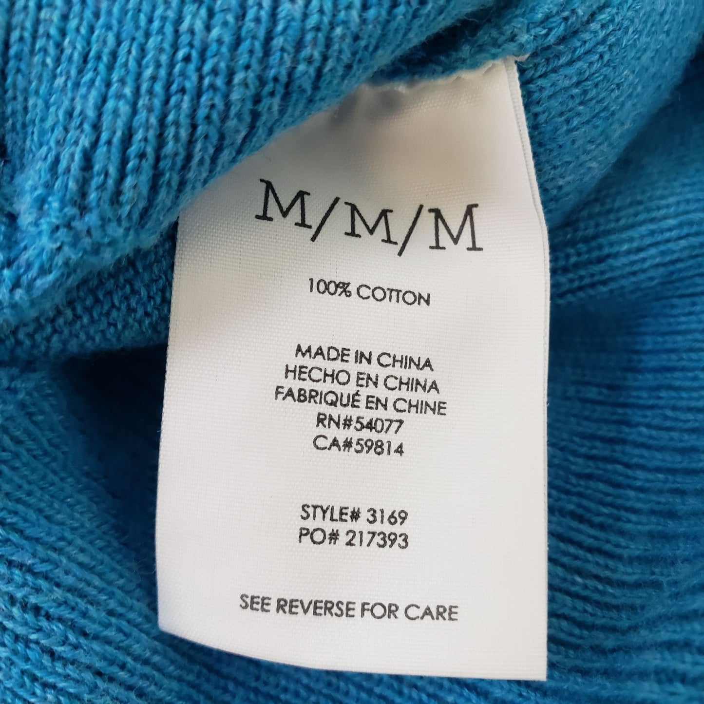 Cabi Blue Darby Ribbed Knit Cardigan Sweater Size Medium