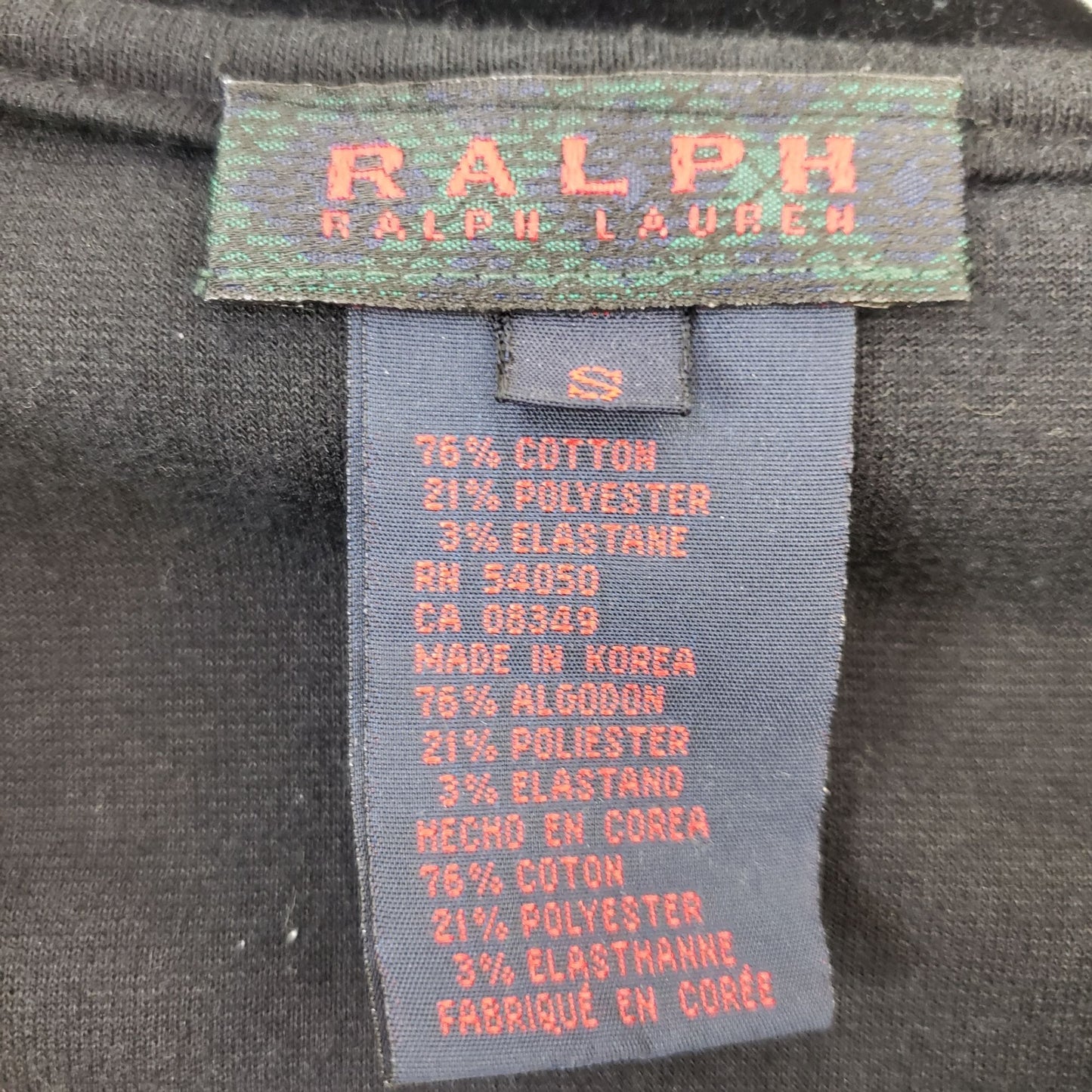 Ralph Lauren Velvet Zip Front Track Jacket Size Small