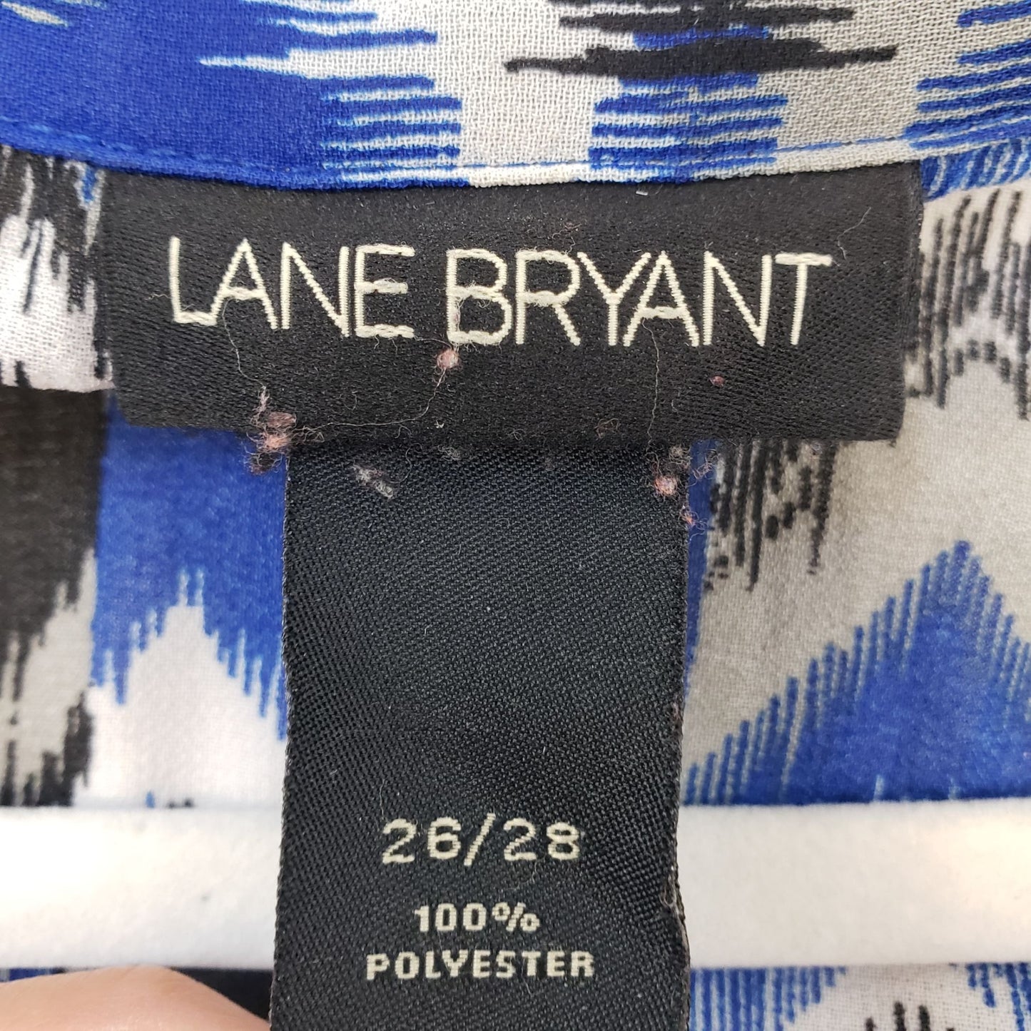 Lane Bryant Ikat Print Button Down Blouse Size 26/28