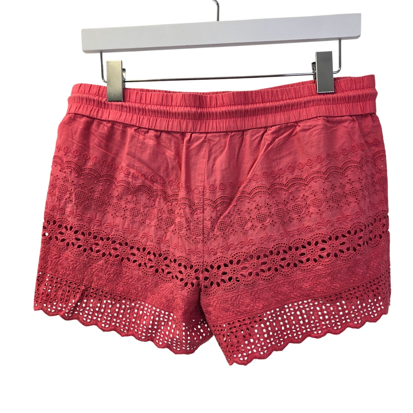 Loft Eyelet Scalloped Hem Tassel Tie Shorts Size Small