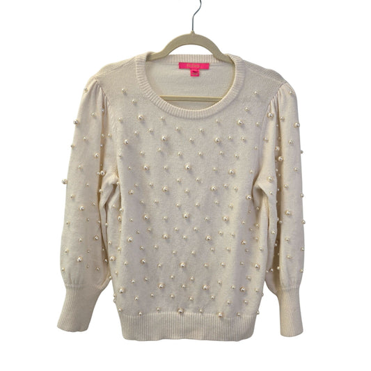 Lilly Pulitzer Ginny Pearl Embellished Sweater Size Large