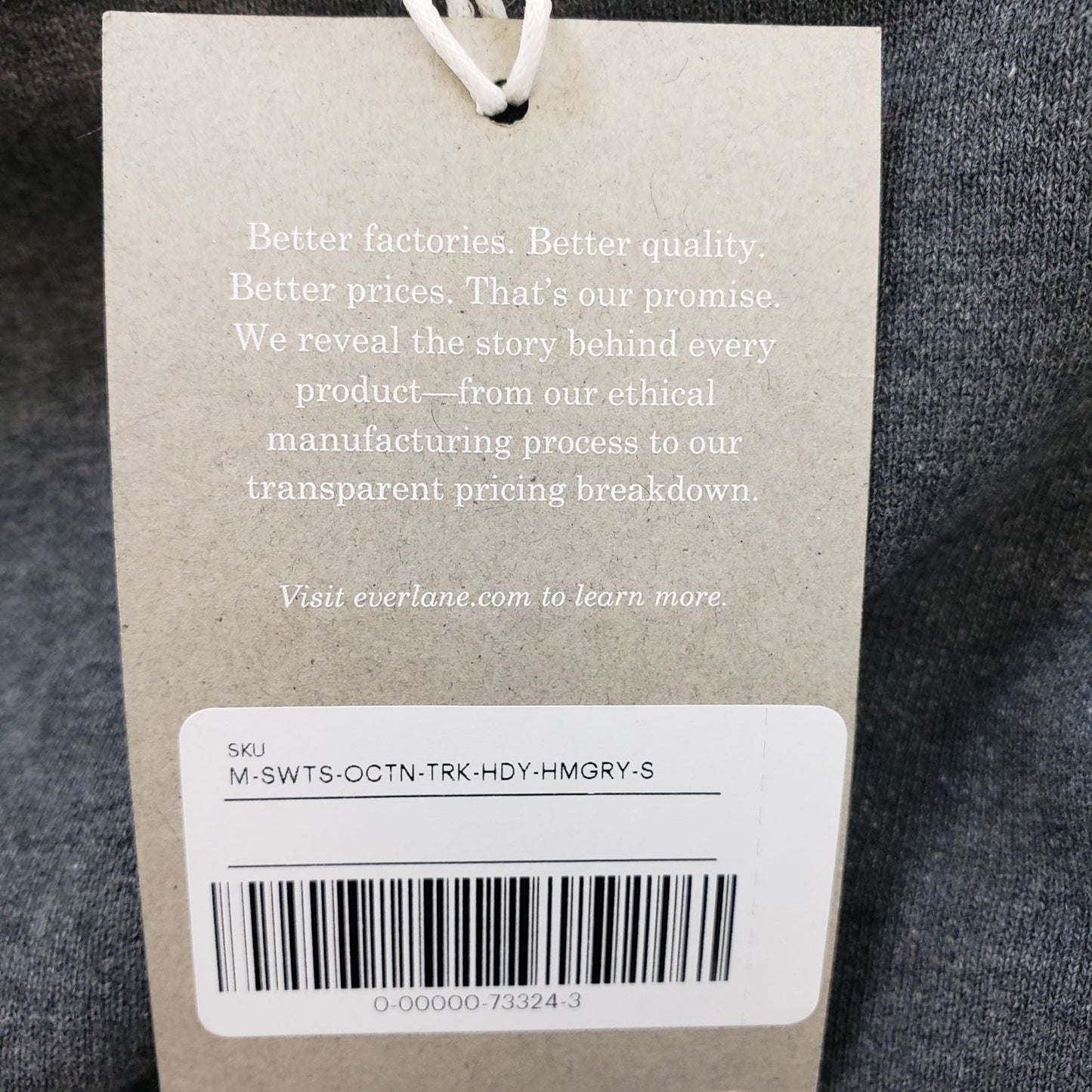 NWT Everlane Organic Cotton Track Hoodie Size Small