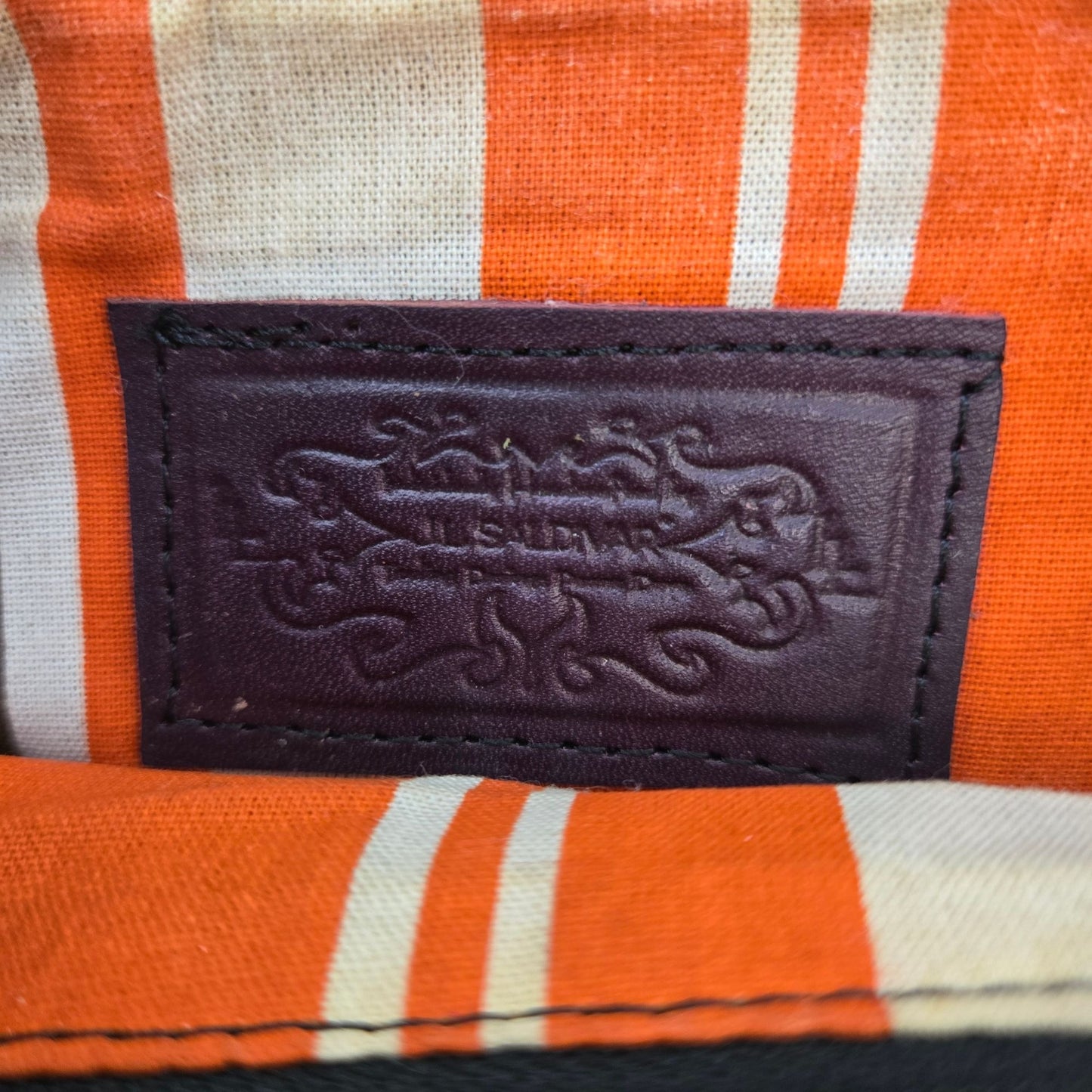 JL Saldivar Leather Embossed Clutch Wristlet Purse