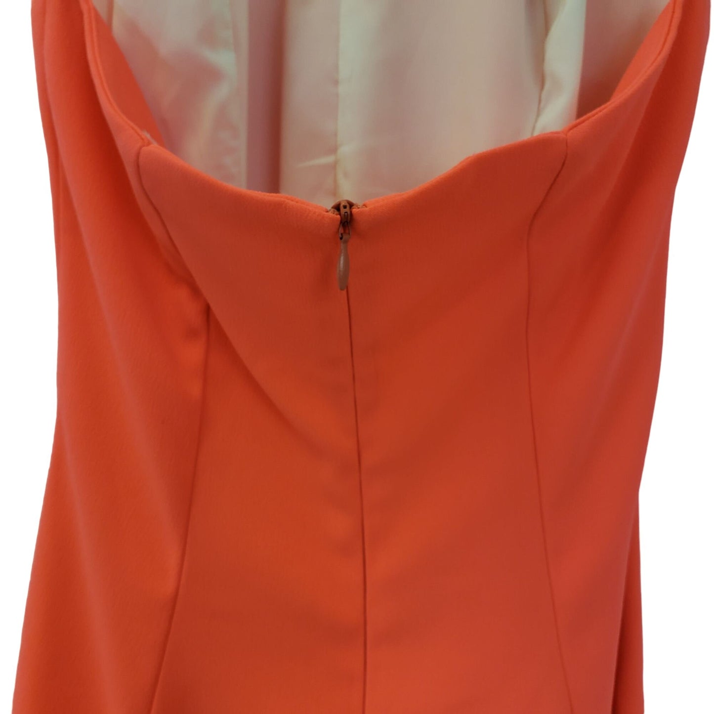 Amanda Uprichard Neon Orange Halter Mini Dress Size S/M