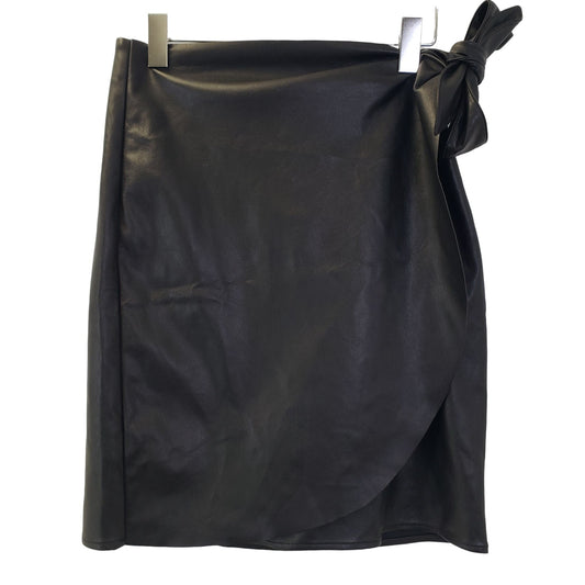 Ann Taylor Factory Vegan Leather Wrap Mini Skirt Size 2