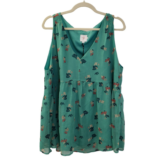 NWT The Nines by Hatch Floral Baby Doll Top Size XXL