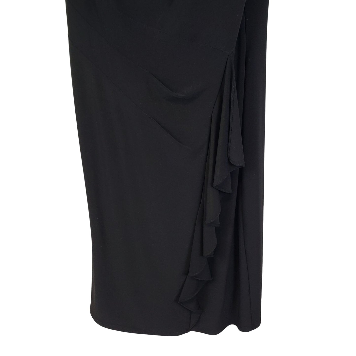 Evan-Picone Cascading Ruffle Cocktail Dress Size S (est)