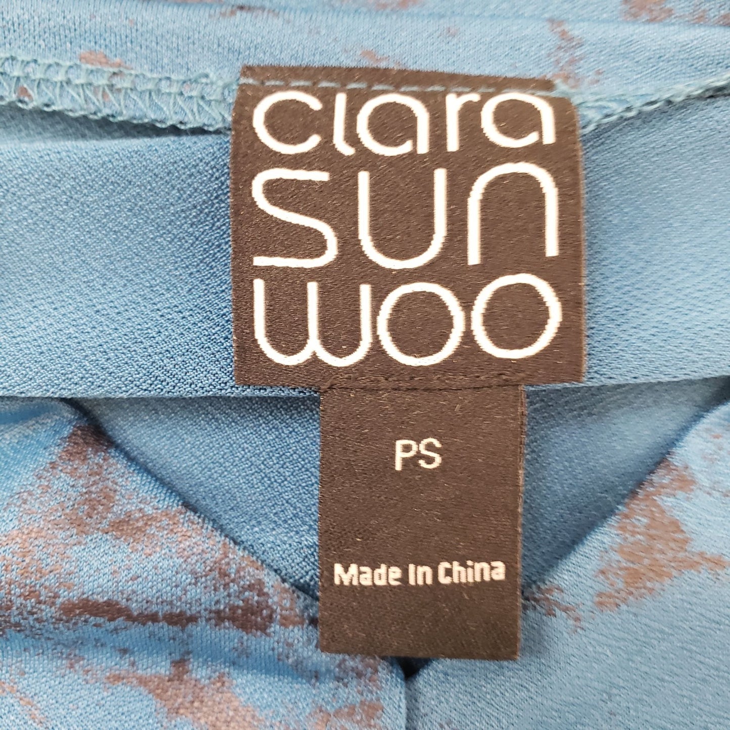 Ciara Sun Woo Splatter Print Tie Front Blouse Size Small Petite