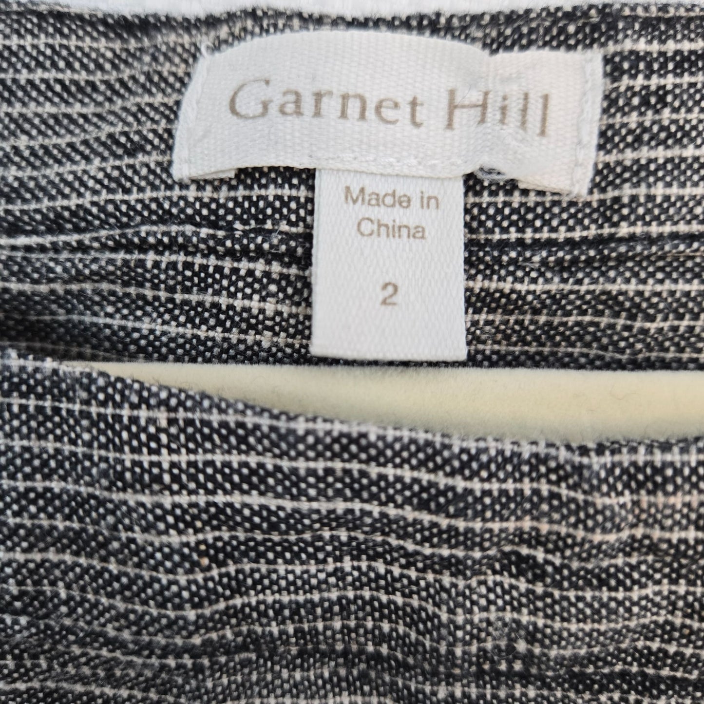 Garnet Hill 100% Linen Striped Drop Waist Dress Size 2