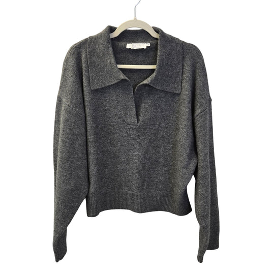 ASTR The Label Wool Blend Collared Cropped Sweater Size XL