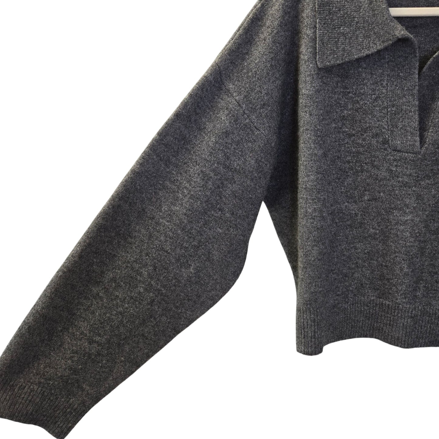 ASTR The Label Wool Blend Collared Cropped Sweater Size XL