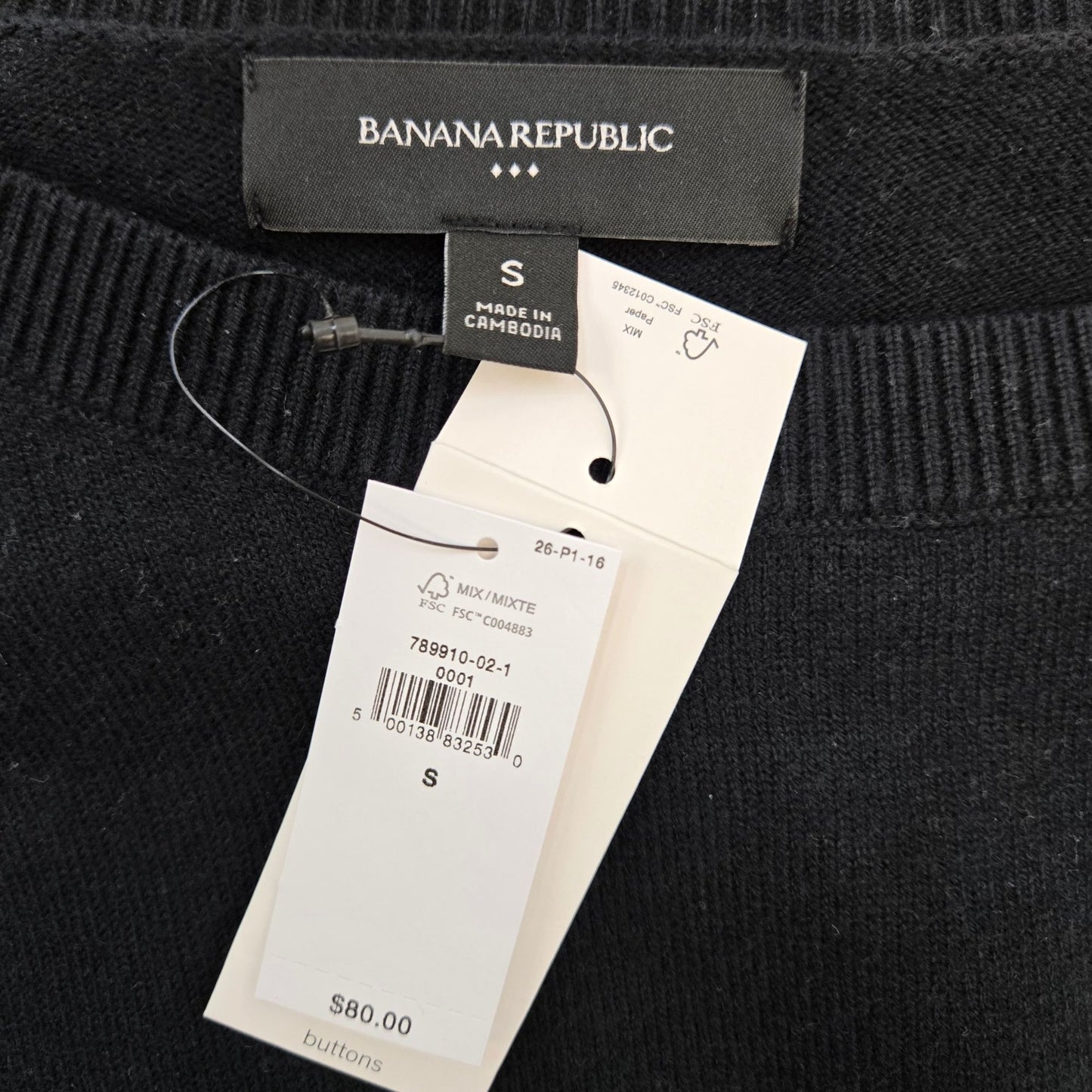 NWT Banana Republic Factory Crewneck Slightly Cropped Sweater Size Small