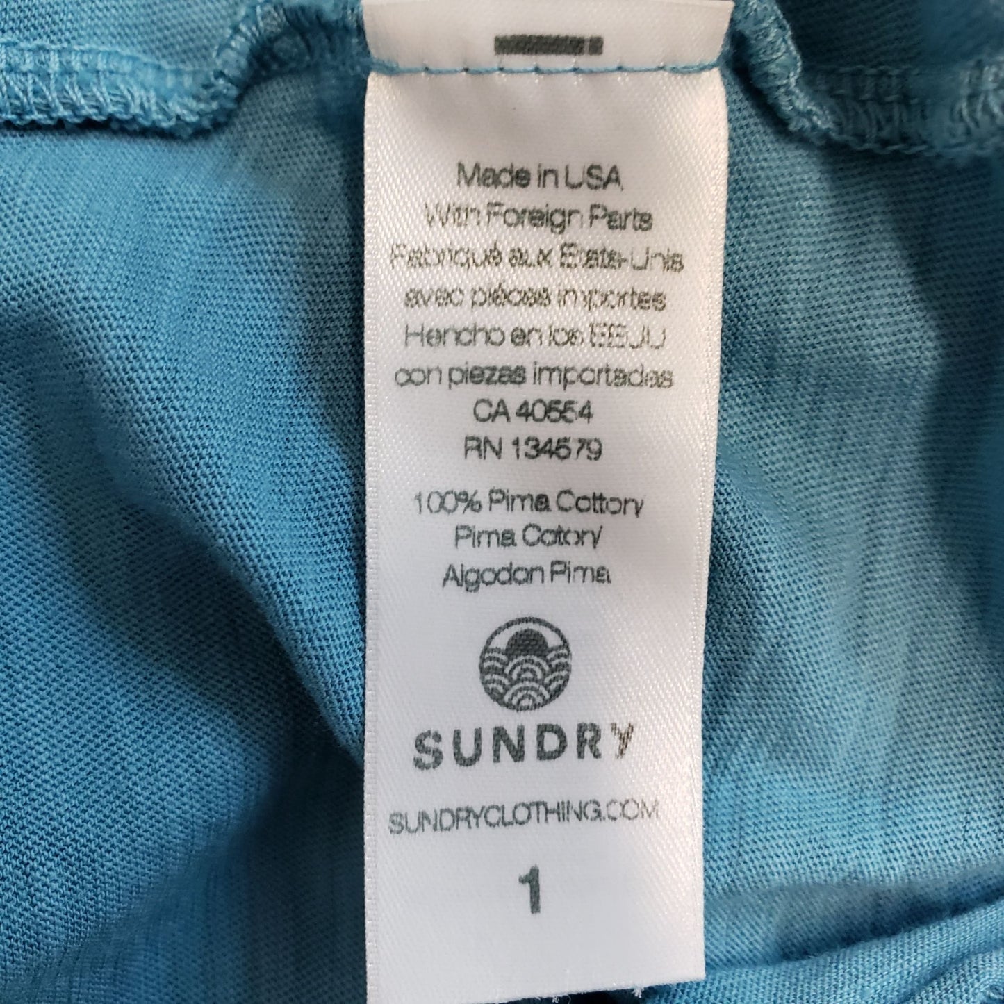 Sundry Puff Sleeve Slub T-Shirt Size Sundry 1/Small