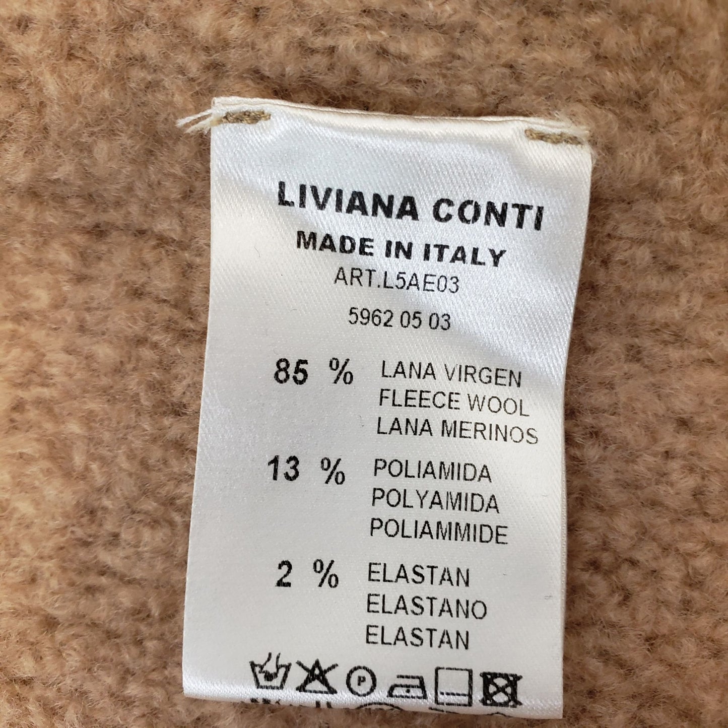 Liviana Conti Fleece Wool Blend Wrap Sweater Size Medium (est)