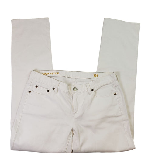 J. Crew White Matchstick Straight Leg Jeans Size 30 Short