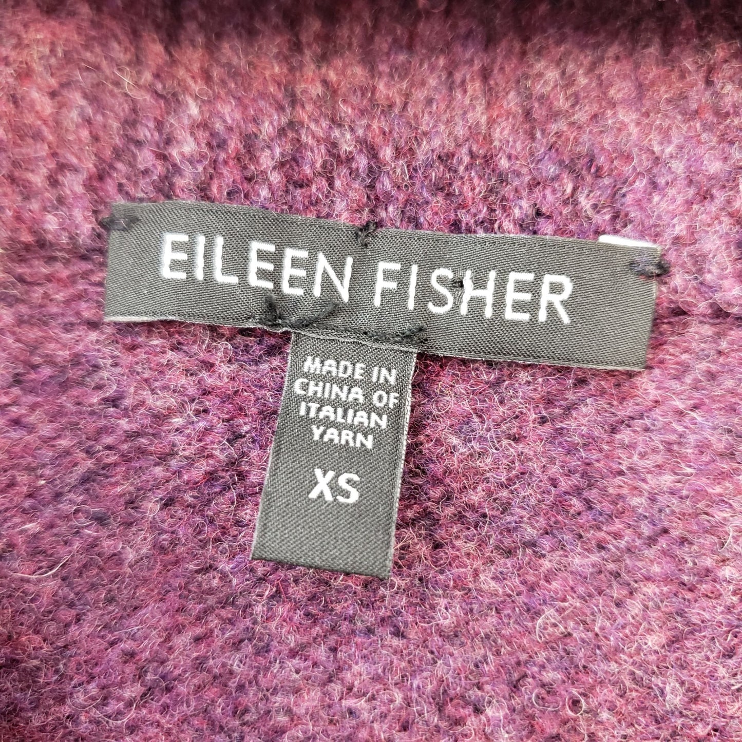 Eileen Fisher Wool & Cashmere Blend Collared Wrap Sweater Size XS/S