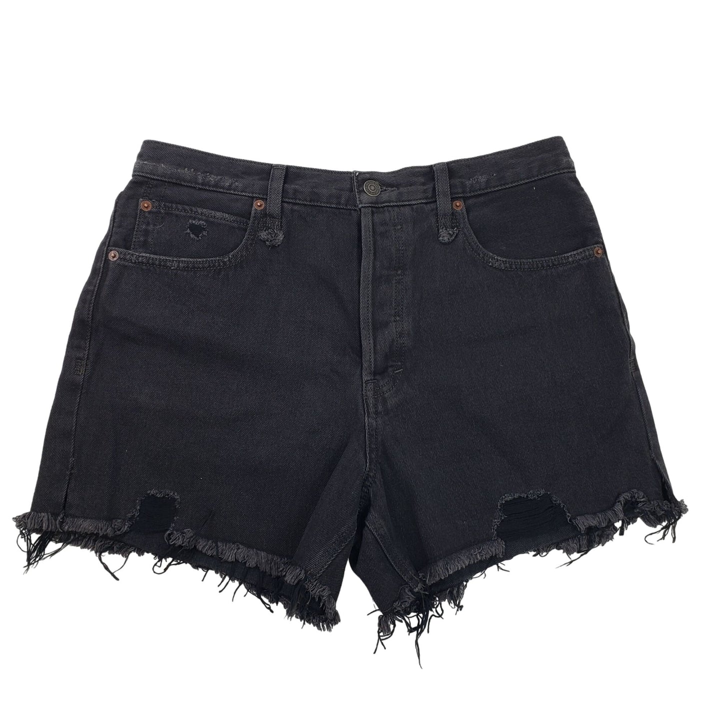 Free People We the Free High Rise Button Fly Distressed Shorts Size 30