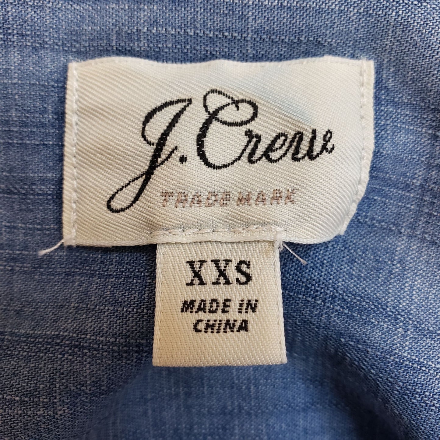J. Crew Chambray Short Sleeve Shirt Dress Size XXS/XS