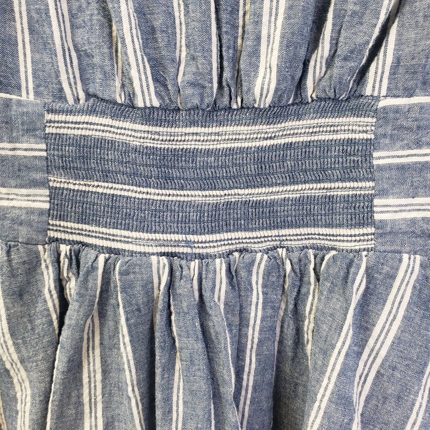 Free People Roll the Dice Linen Blend Striped Mini Dress Size Large