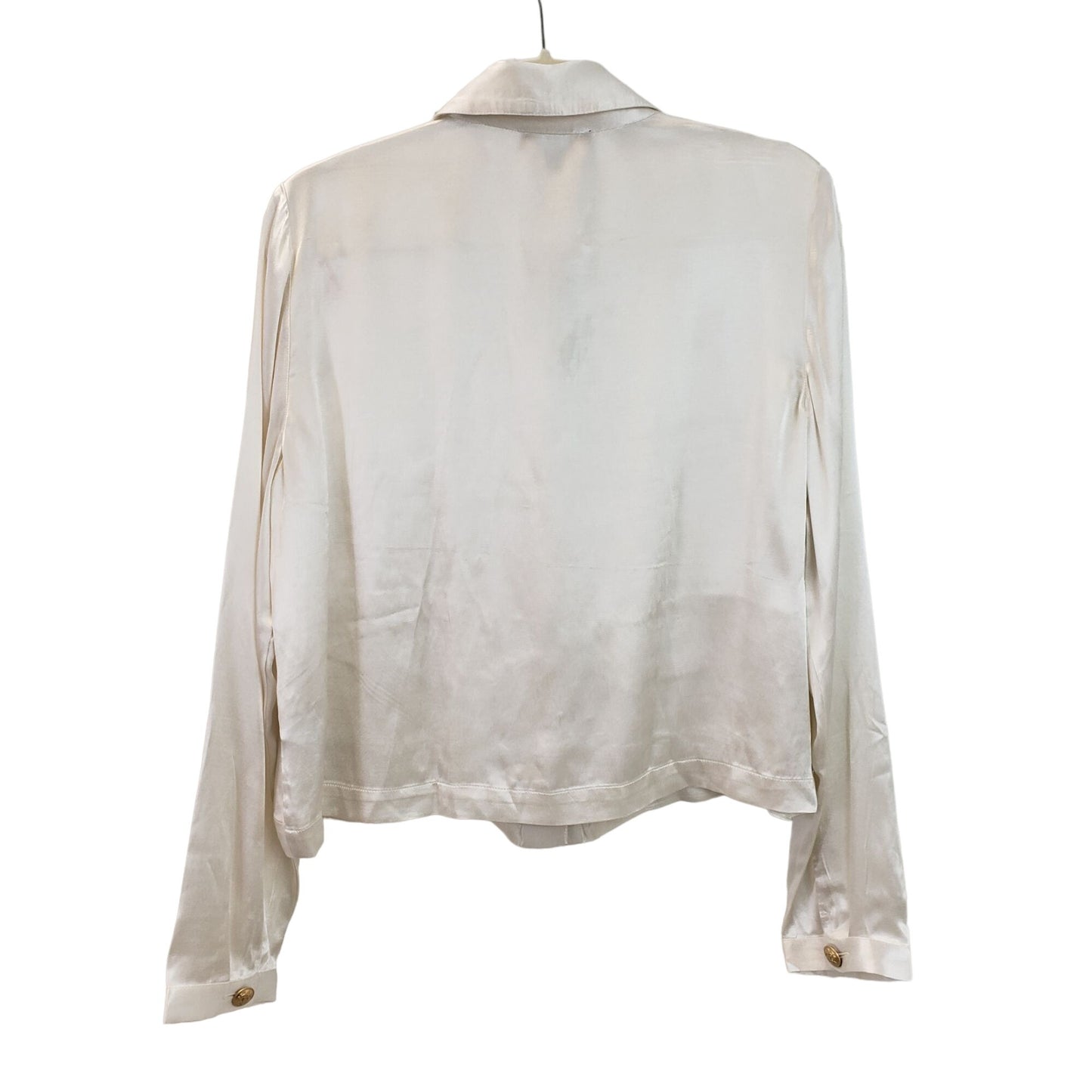 NWT J. Crew Bianca Satin Viscose Button Down Blouse Size Medium