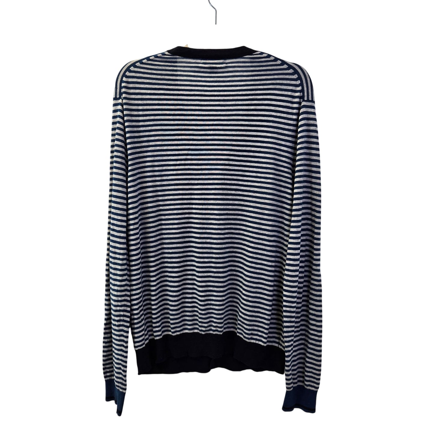 Banana Republic Silk & Linen Blend Striped Cardigan Sweater Size Large