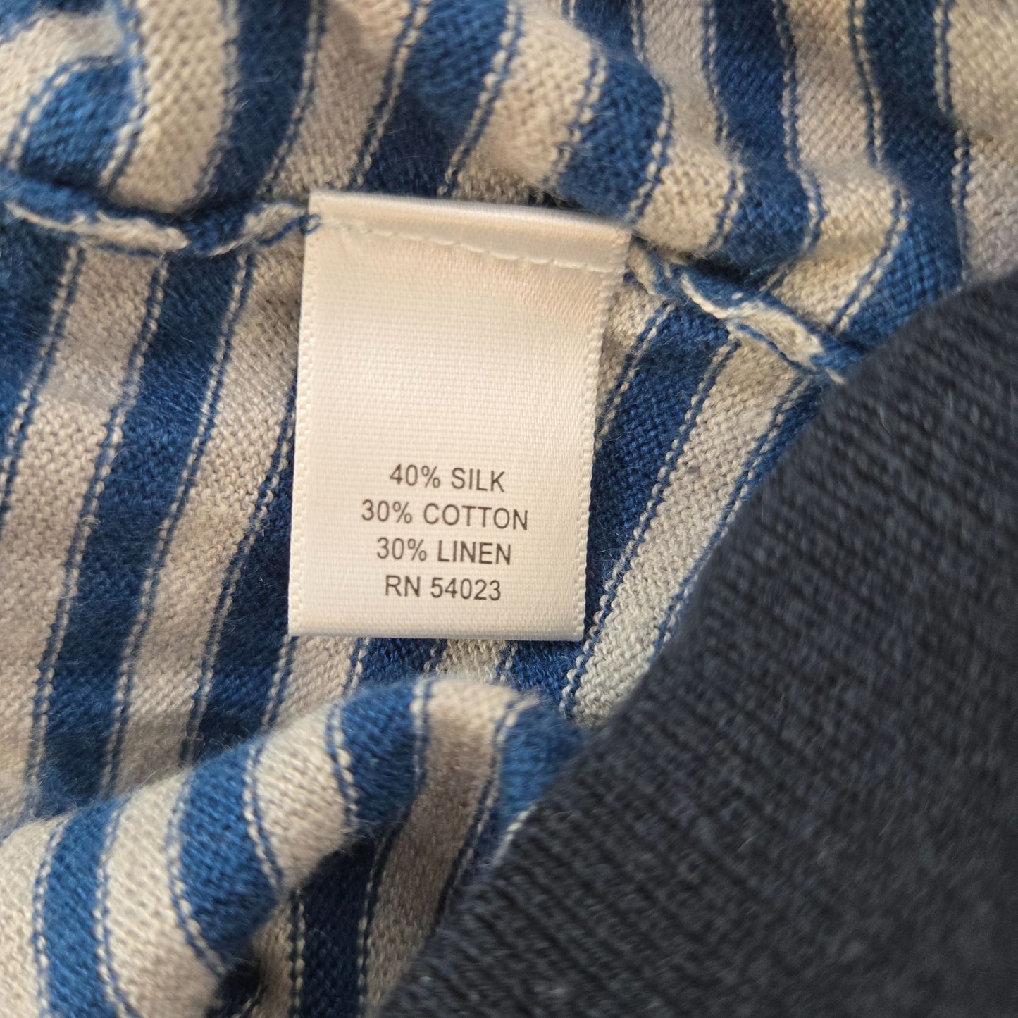 Banana Republic Silk & Linen Blend Striped Cardigan Sweater Size Large