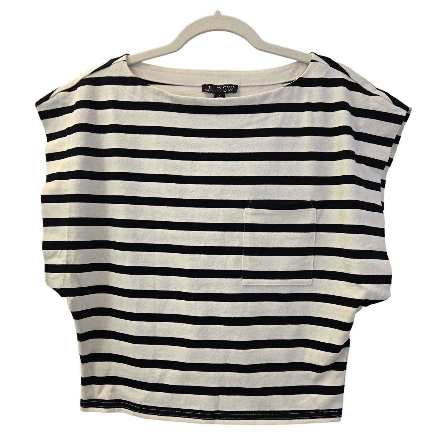 NWT J. Crew Muscle Boat Neck Striped Tee Size Small