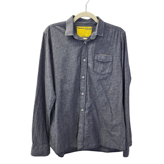 Descendant of Thieves by Dres Ladro 100% Cotton Button Down Shirt Size XL