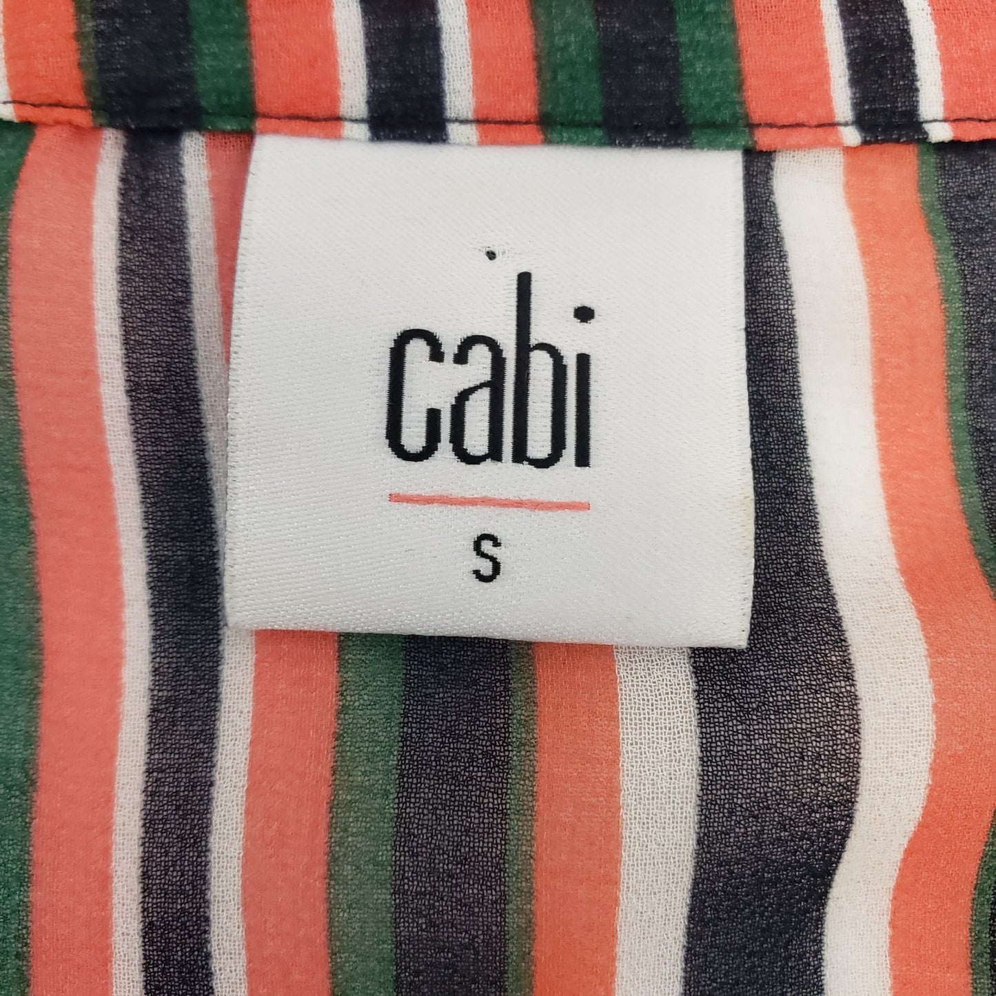 Cabi #5519 Ultimate Striped Balloon Sleeve Blouse Size Small