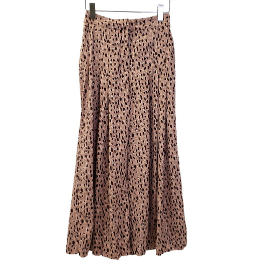 Anthropologie Wide Leg Cropped Leopard Print Pants Size XS