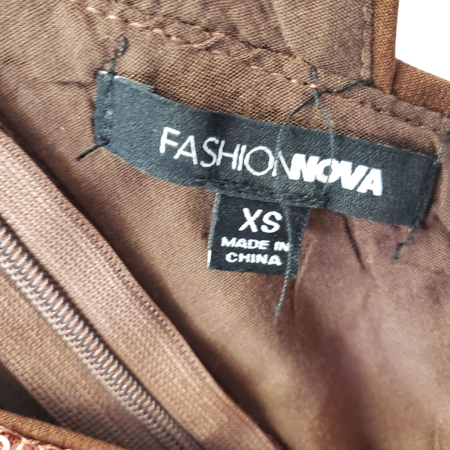 Fashion Nova I'd Remember You Sequin Tie Waist Wide Leg Jumpsuit Size XS