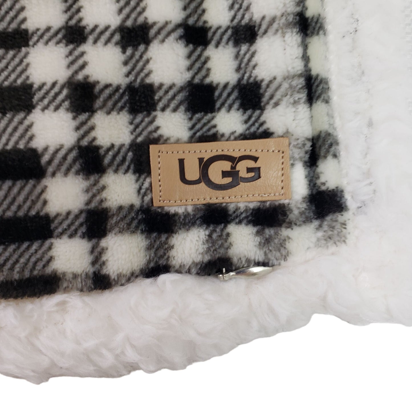 UGG Plaid Faux Fur Sherpa Pillow Case - Single Case ONLY