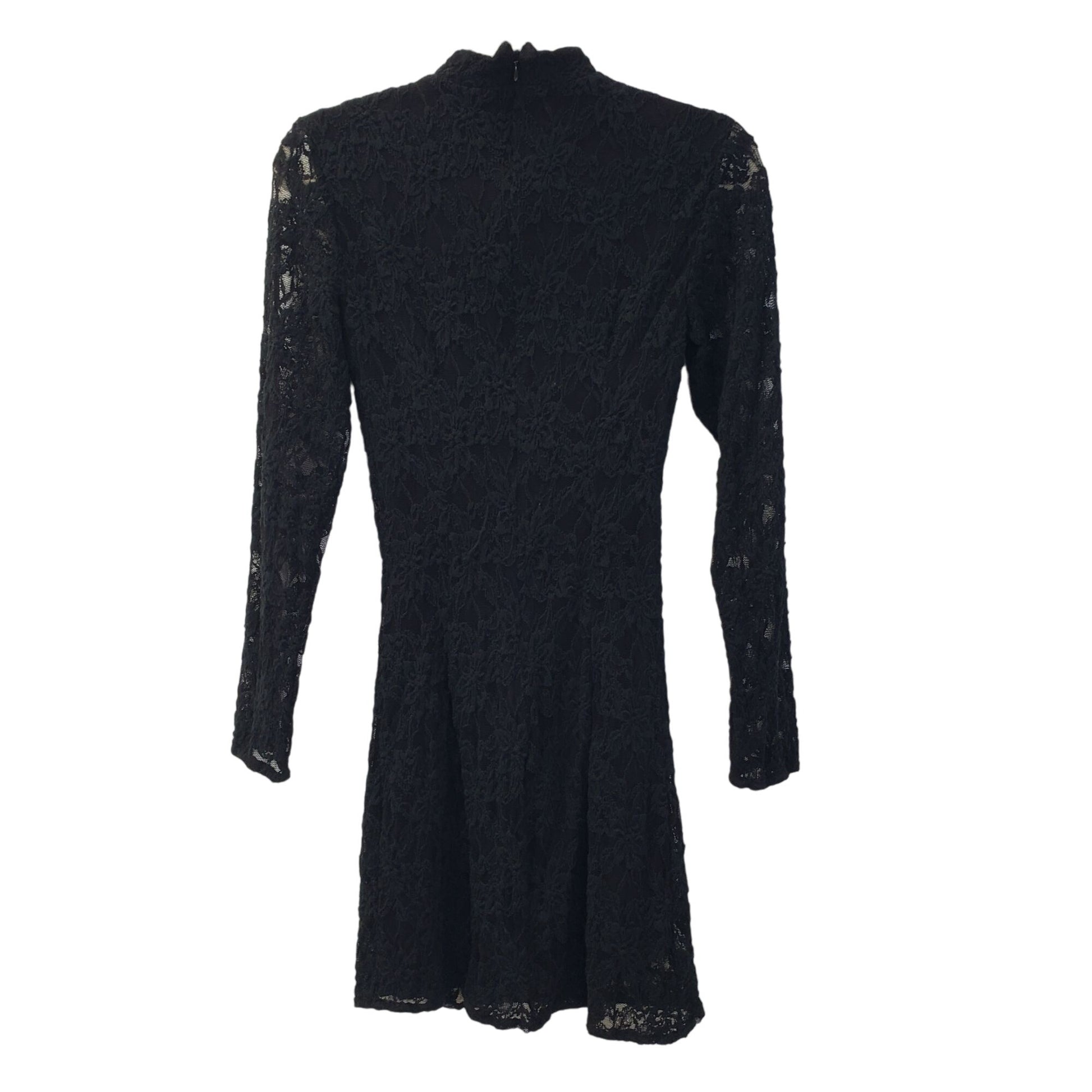 Bardot Lace Overlay Long Sleeve Fit & Flare Dress Size XS theuntamedthread.com Bardot Lace Overlay Long Sleeve Fit & Flare Dress Size XS theuntamedthread.com