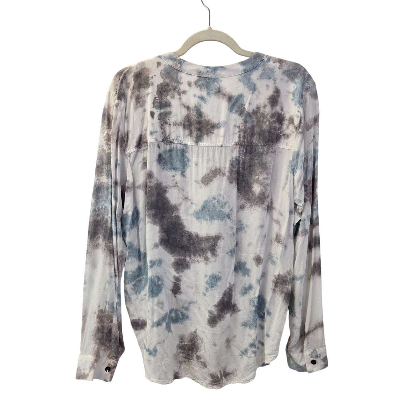 Splendid Tie Die Faux Wrap Hi-Low Blouse Size Large